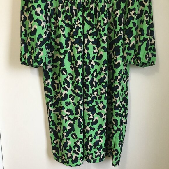 Pieces Darsy Punky Green Coquette Rosette Midi Dress - Picture 5 of 16